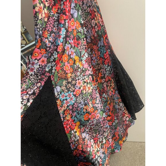 Beach Riot Elodie Floral Maxi Dress with Lace Insets Sz S - mordernwear.com